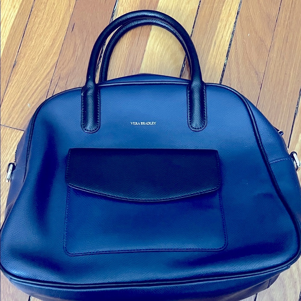 Vera Bradley Midnight Blue and Black Satchel